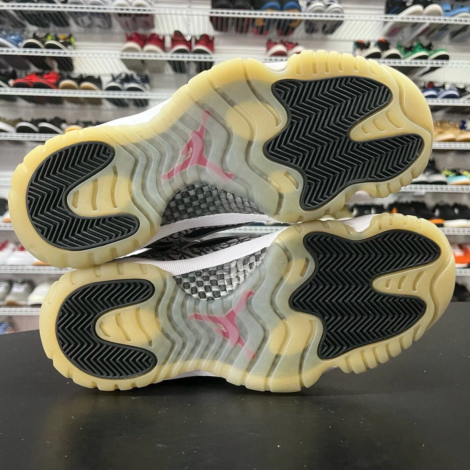 Ladies In Sneakers Nike Air Jordan 11 Retro Low IE Black Cement Size 8.5 919712-006