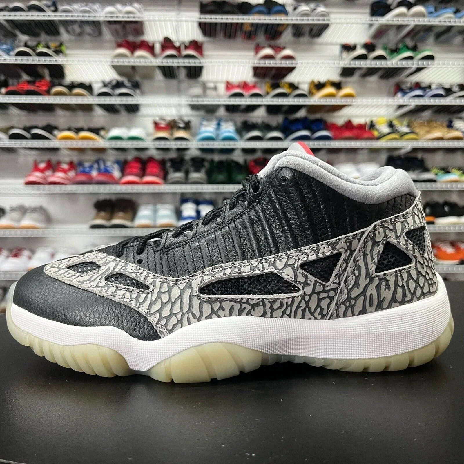 Nike Air Jordan 11 Retro Low IE Black Cement Size 8.5 919712-006 Sneakers In Style