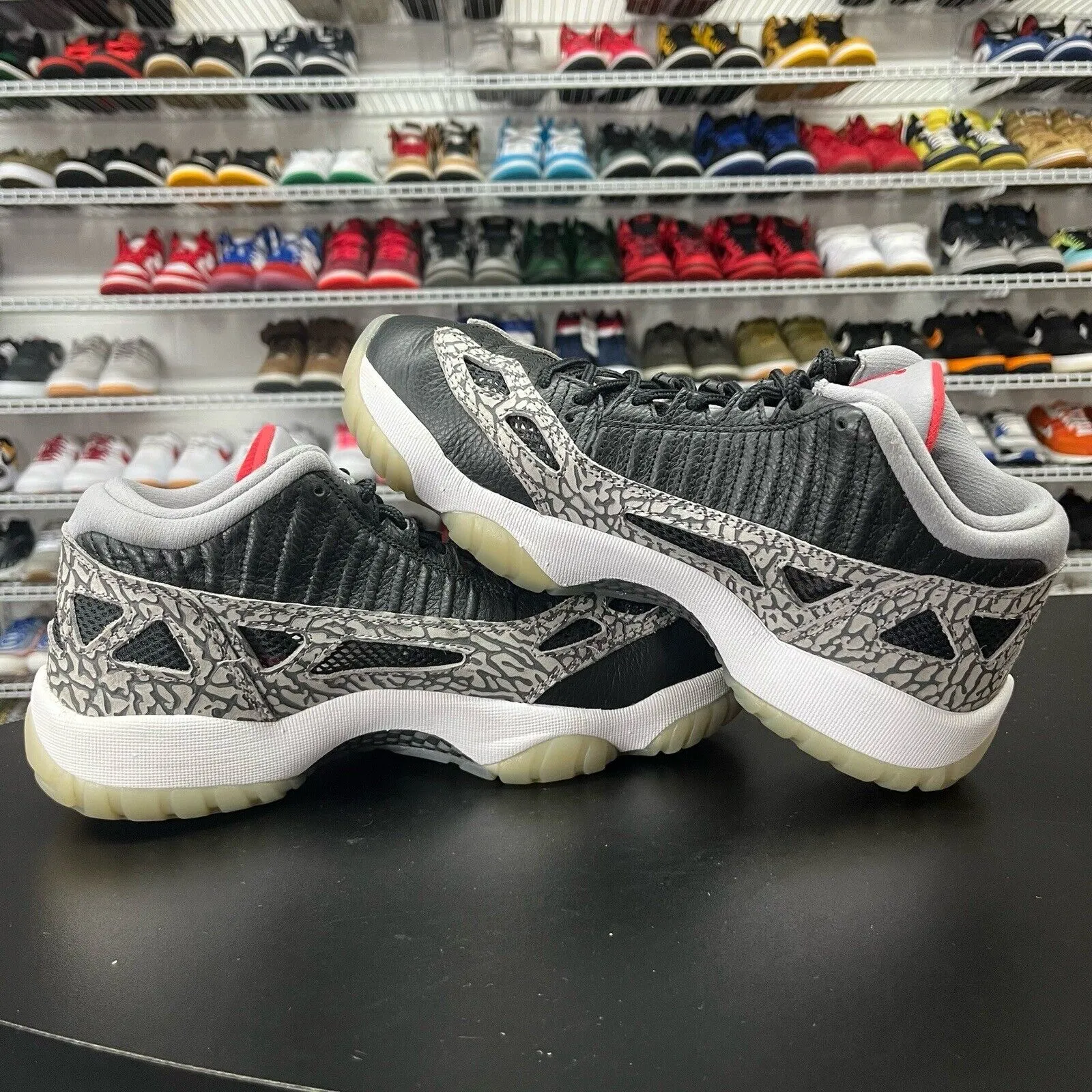 Best Sneakers Gym Nike Air Jordan 11 Retro Low IE Black Cement Size 8.5 919712-006