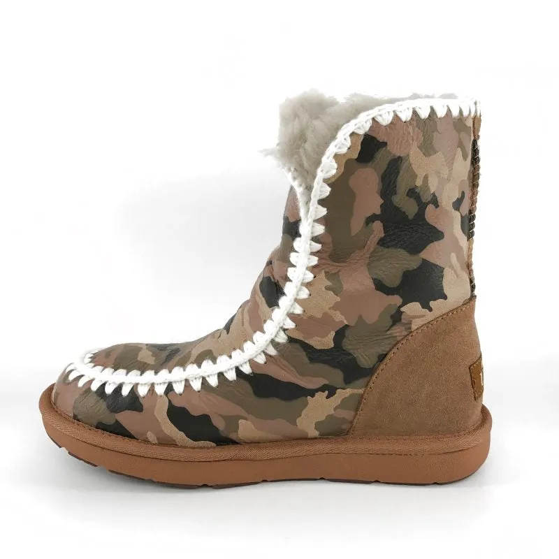 Supertech R Boots MUBO UGG Women Boots Classic Mimi Chestnut Camouflage