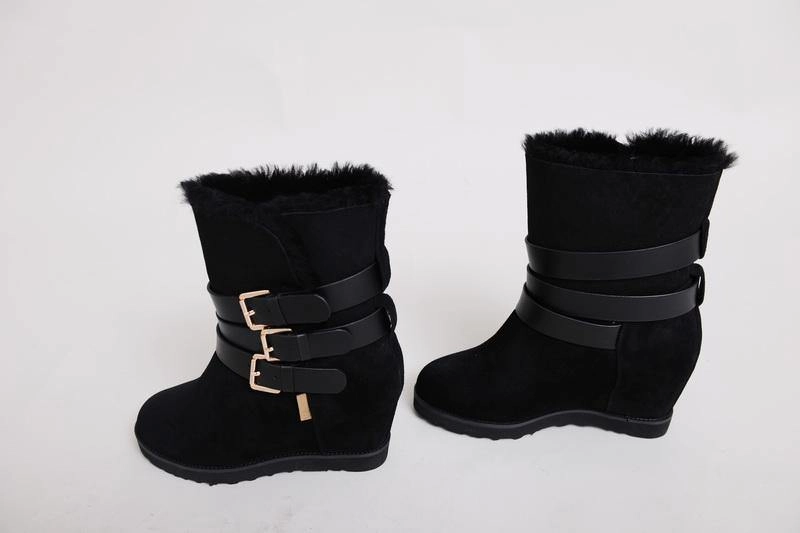Draw A High Heel MUBO UGG BOOTS Hidden Heel TPR Sole Black