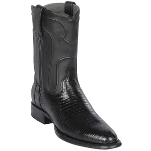 Los Altos Boots - Mens Dress Cowboy Boot - Low Priced Lizard Roper Boots- in Black Hunter Snow Boots
