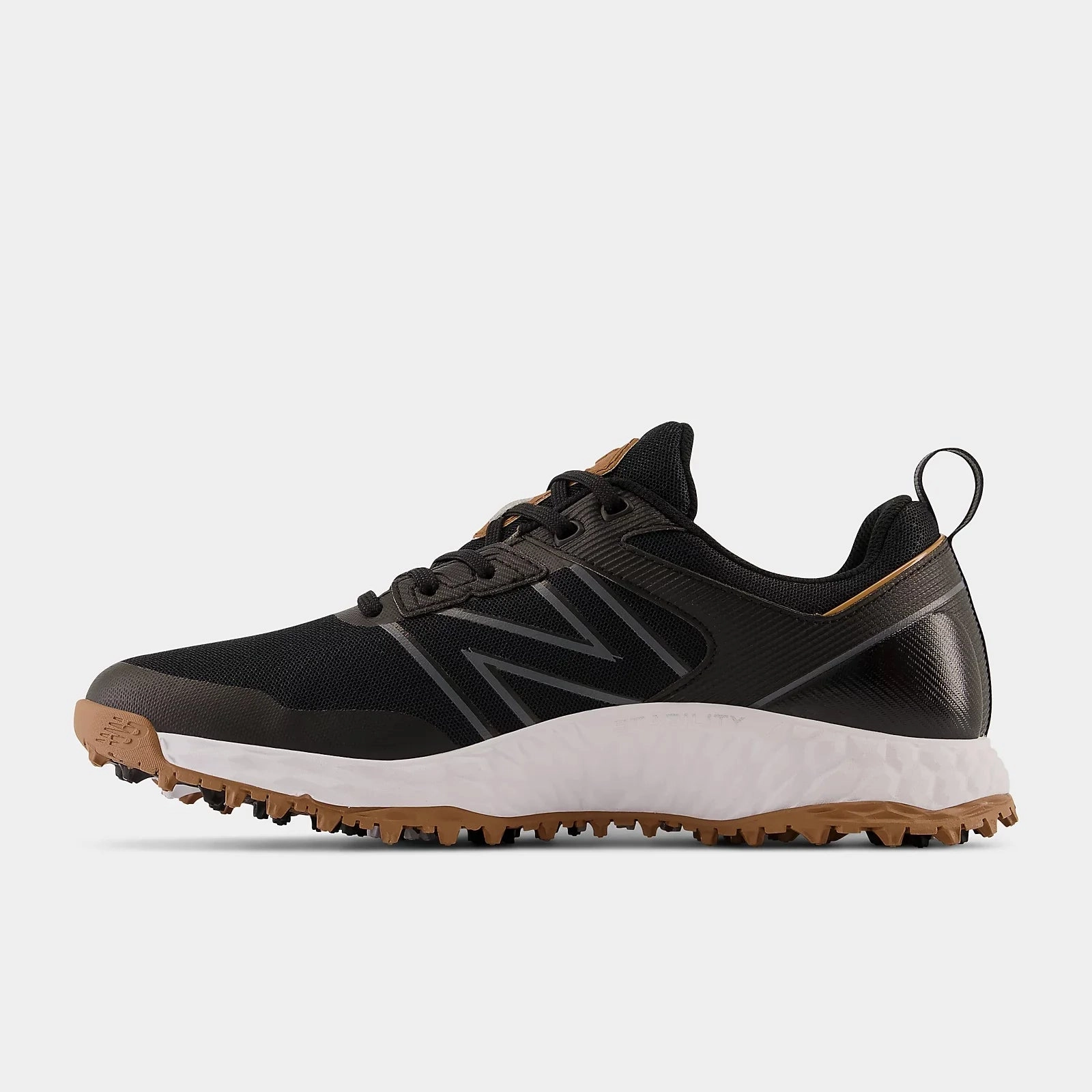 Golf Shoes 2023 New Balance Mens Fresh Foam Contend Golf Shoe - BLACK GUM