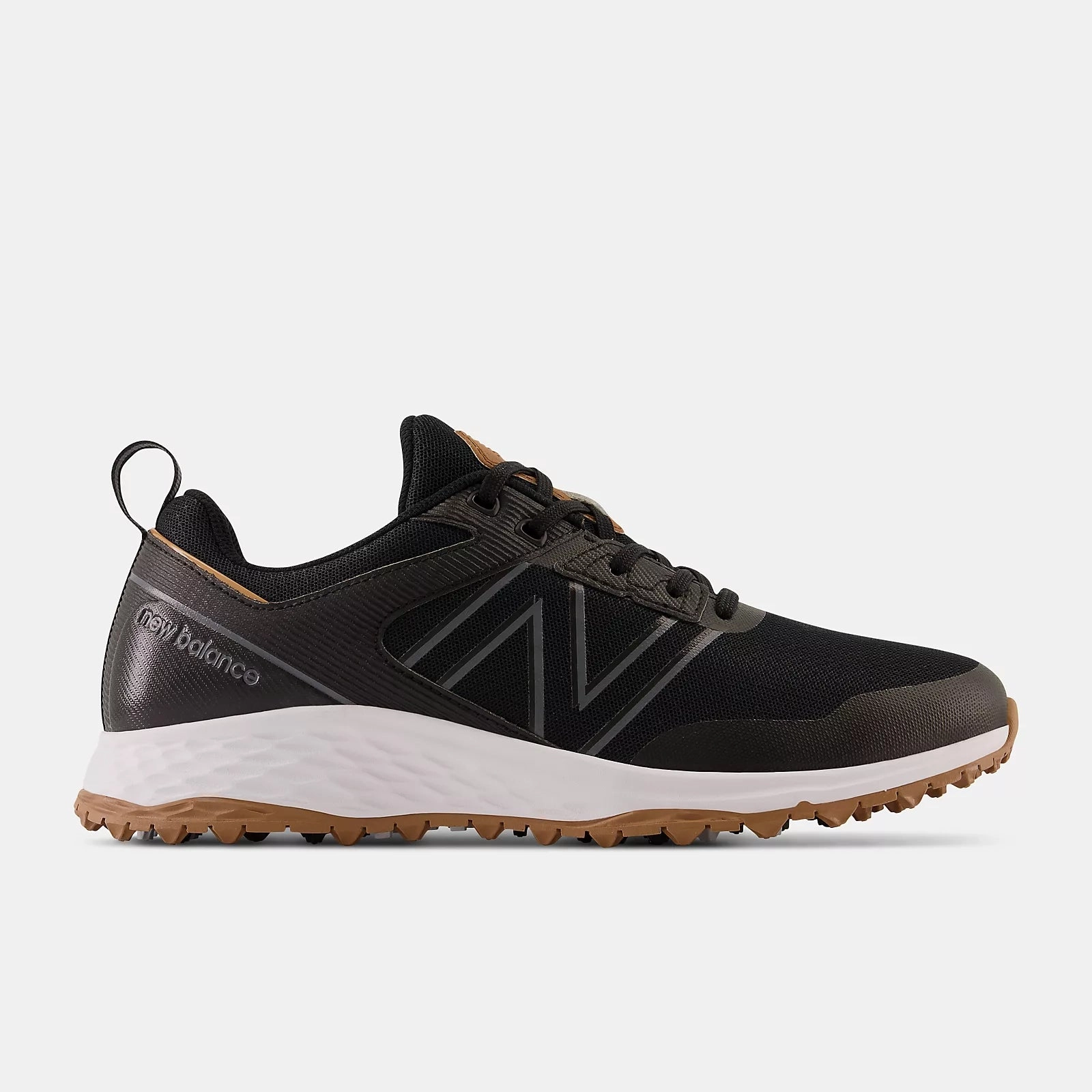 Tony Finau Golf Shoes New Balance Mens Fresh Foam Contend Golf Shoe - BLACK GUM
