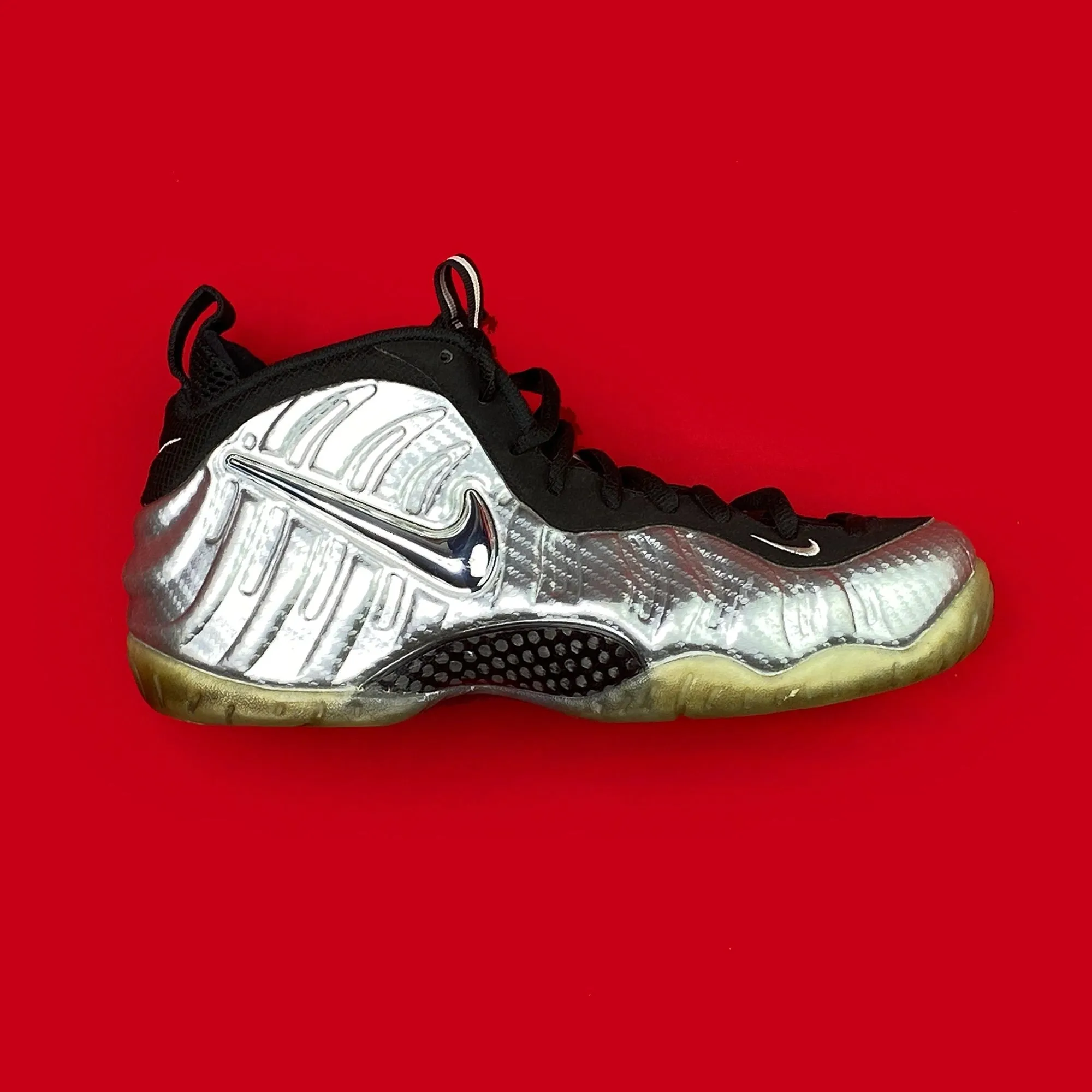 Good Sneakers For Working Out Nike Air Foamposite Pro Silver Surfer Chrome 2016 Size 11