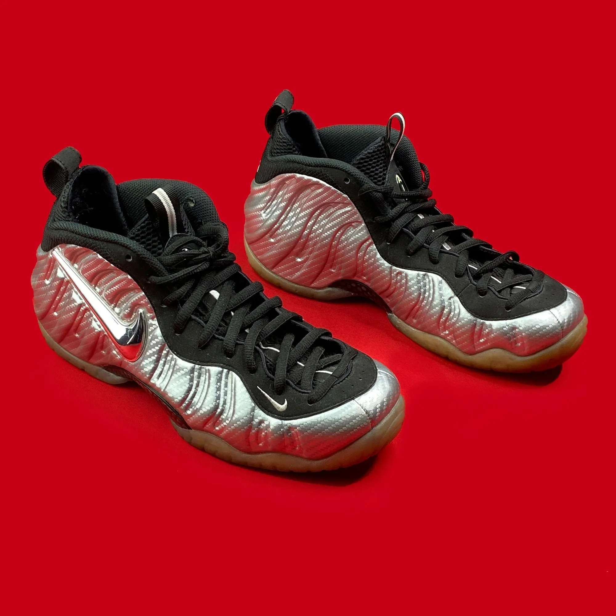 Rarest Sneakers Nike Air Foamposite Pro Silver Surfer Chrome 2016 Size 11