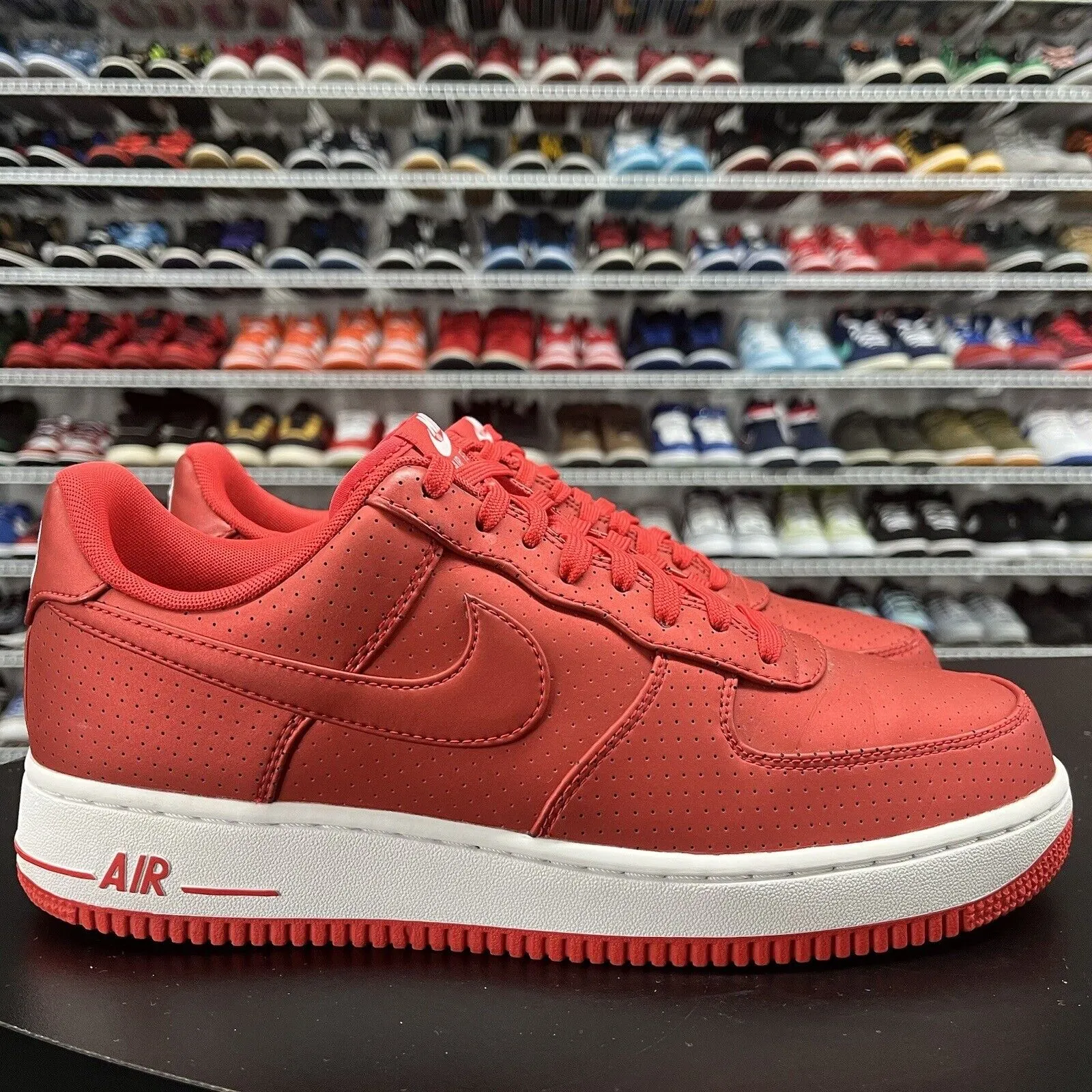 Cd Sneakers Nike Air Force 1 Low '07 LV8 Action Red White 718152-607 Men's Size 10
