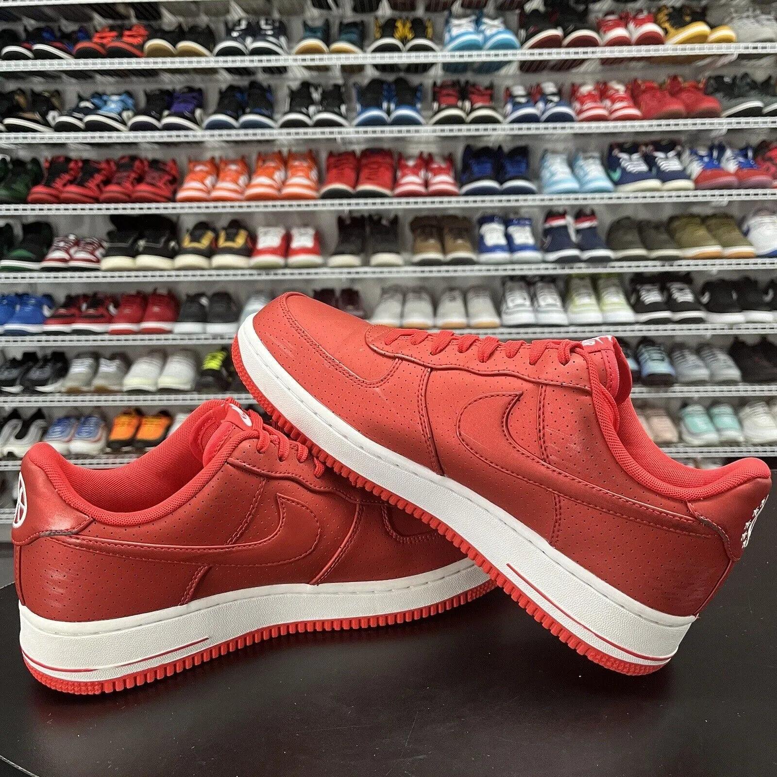 Nike Air Force 1 Low '07 LV8 Action Red White 718152-607 Men's Size 10 Sneakers Wool