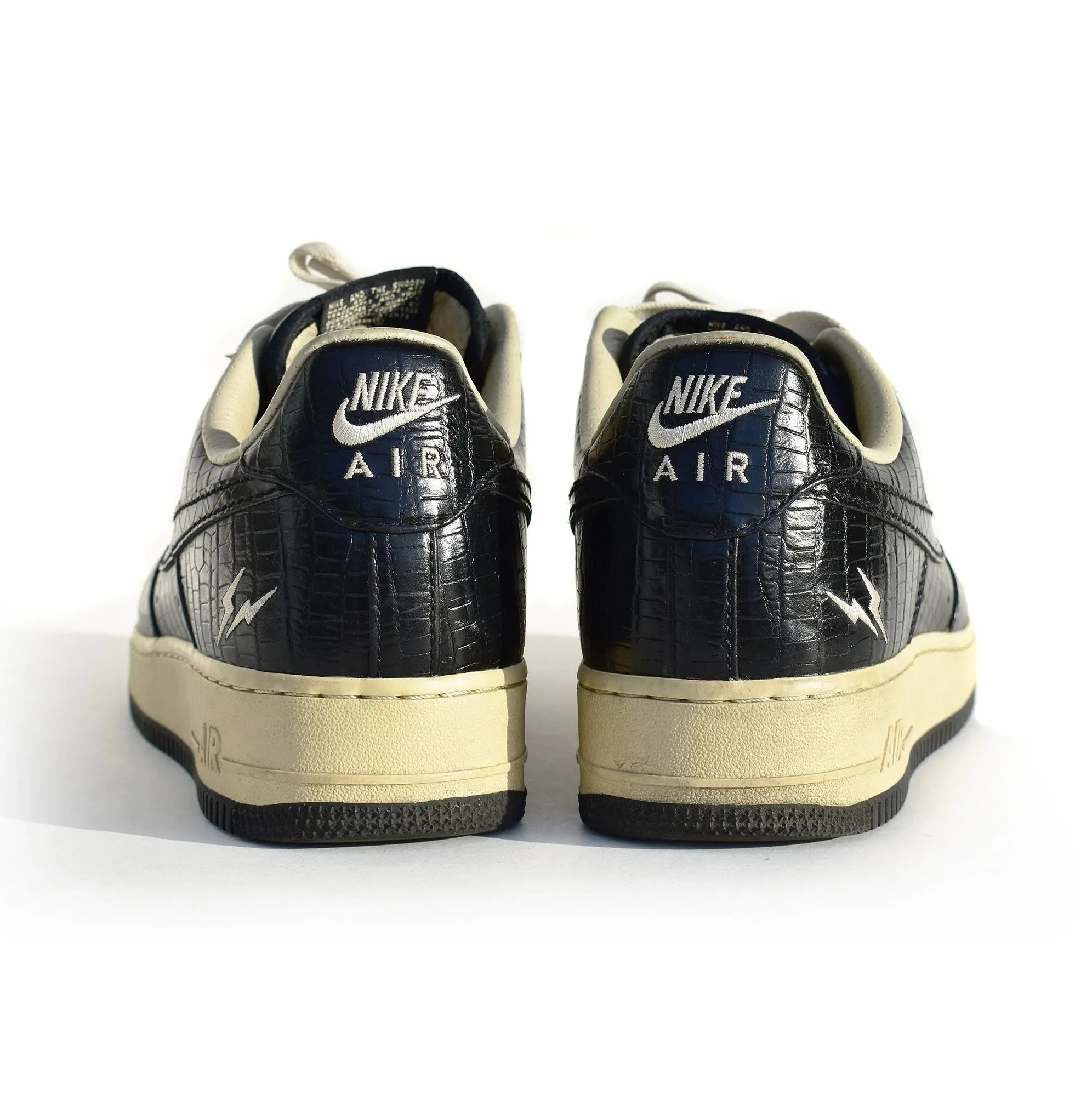 Slip On Mule Sneakers Nike Air Force 1 Rare 2007 HTM Fragment Croc Leather Sample Size 9
