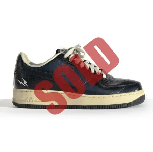 Water Proof Sneakers Nike Air Force 1 Rare 2007 HTM Fragment Croc Leather Sample Size 9