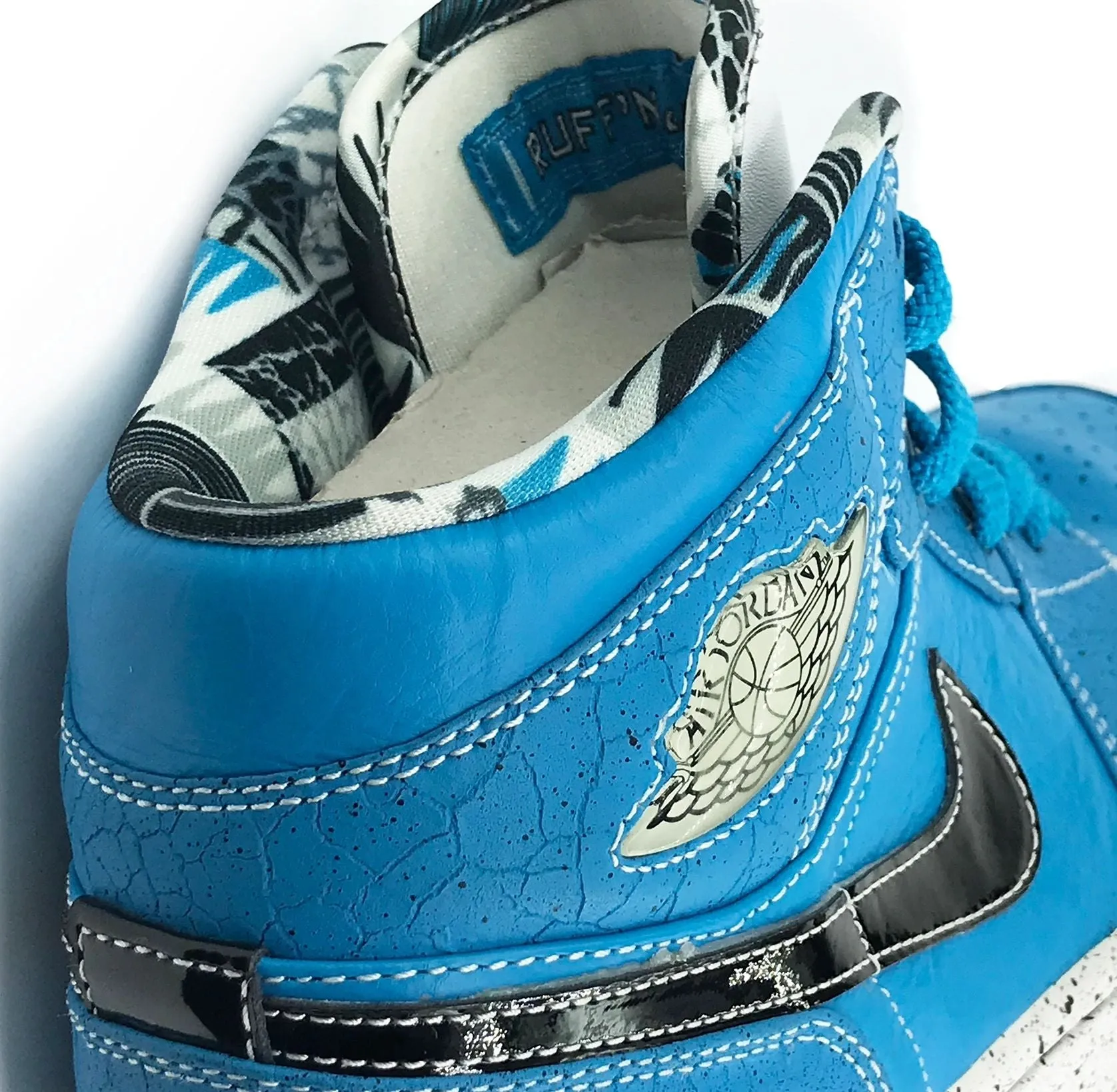 Nike Air Jordan 1 Retro 2009 Quai 54 Tournament Ruff 'N' Tuff Size 9 Split Toe Sneakers