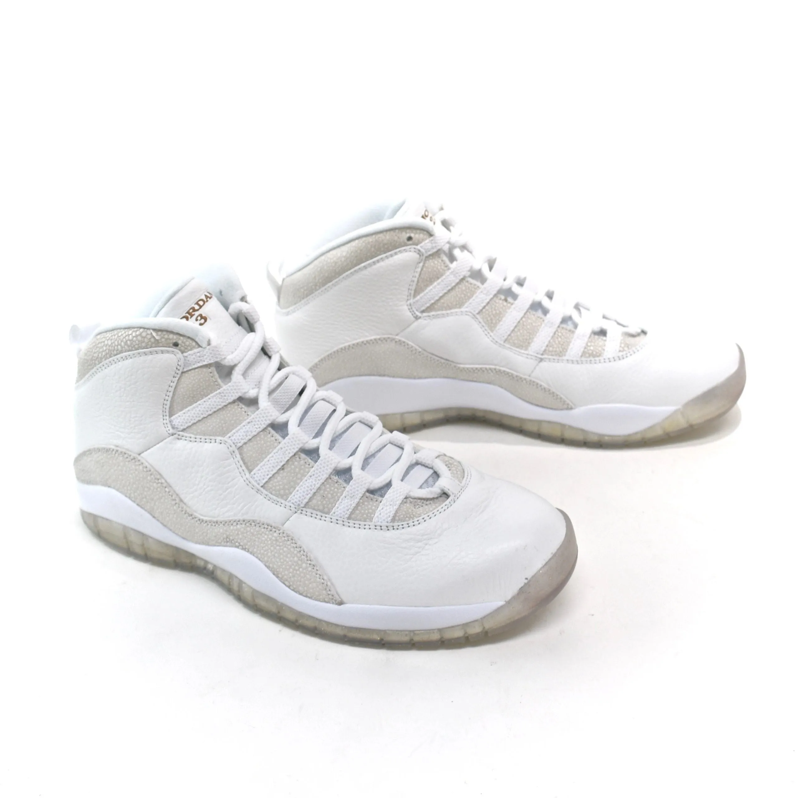 Palermo Elevata Sneakers Nike Air Jordan 10 X OVO Summit White Gold NEW Size 12