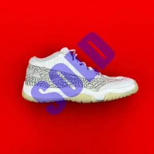 Nike Air Jordan 11 XI LOW IE Cobalt Sample Size 6.5Y Silver Sneakers Membership