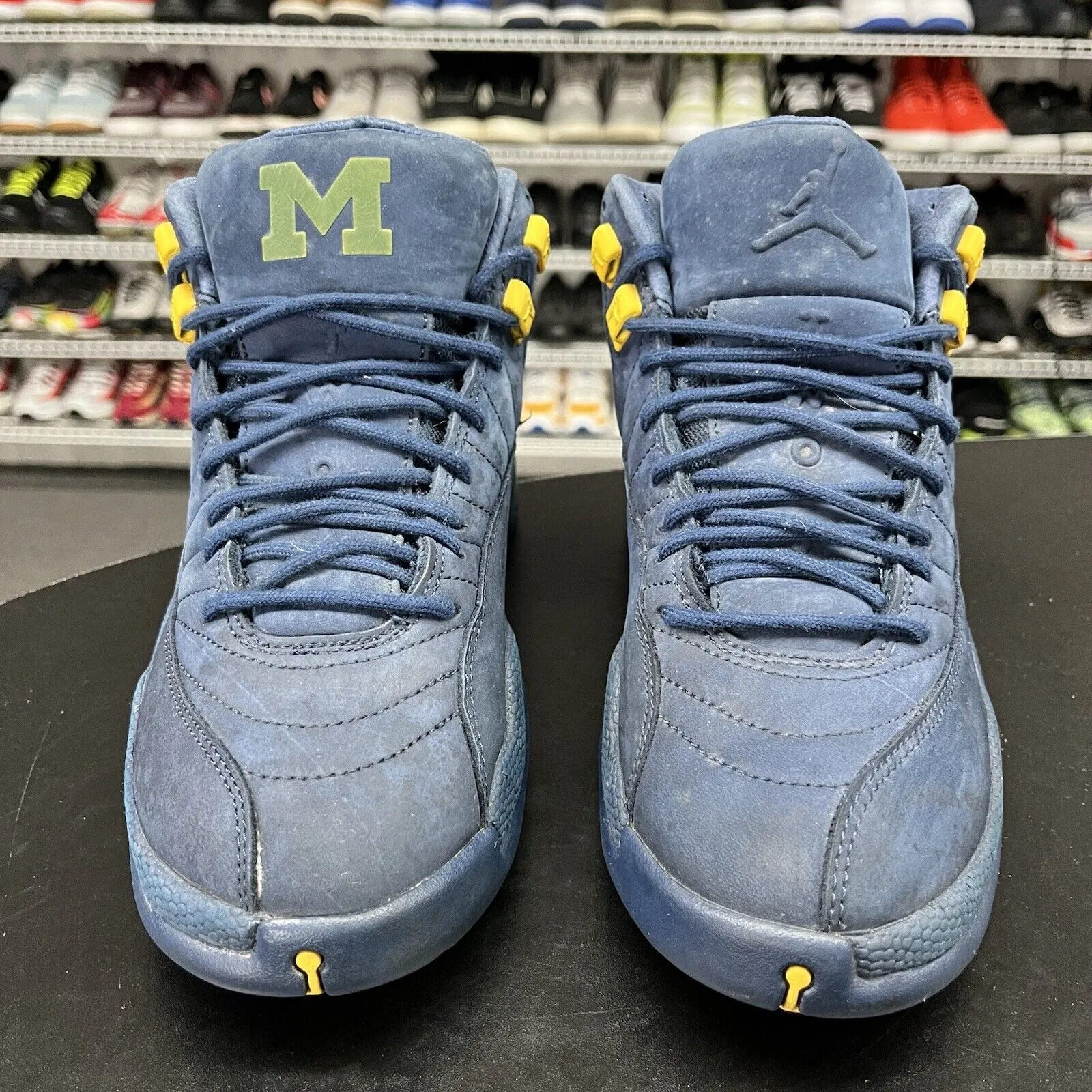 Nike Air Jordan 12 Retro Michigan BQ3180-407 Men's Size 8 Sneakers For Standing All Day