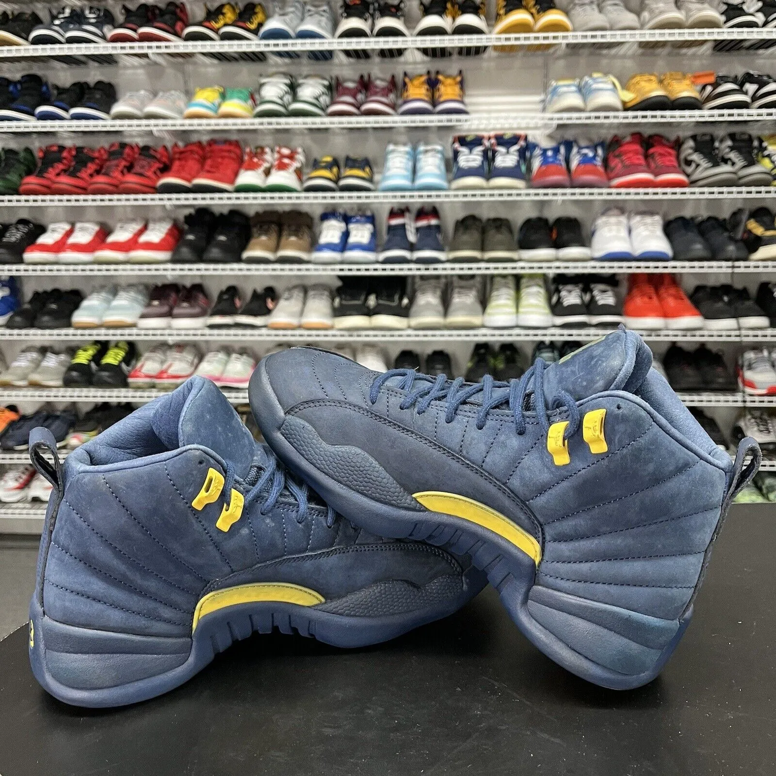 Nike Air Jordan 12 Retro Michigan BQ3180-407 Men's Size 8 Sneakers In Spanish