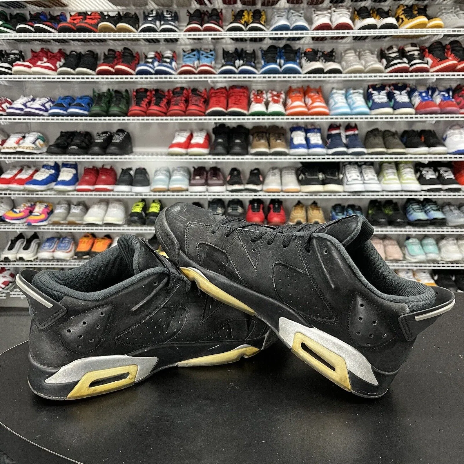 Nfinity Cheer Sneakers Nike Air Jordan 6 Retro Low Chrome 2015 304401-003 Men's Size 13