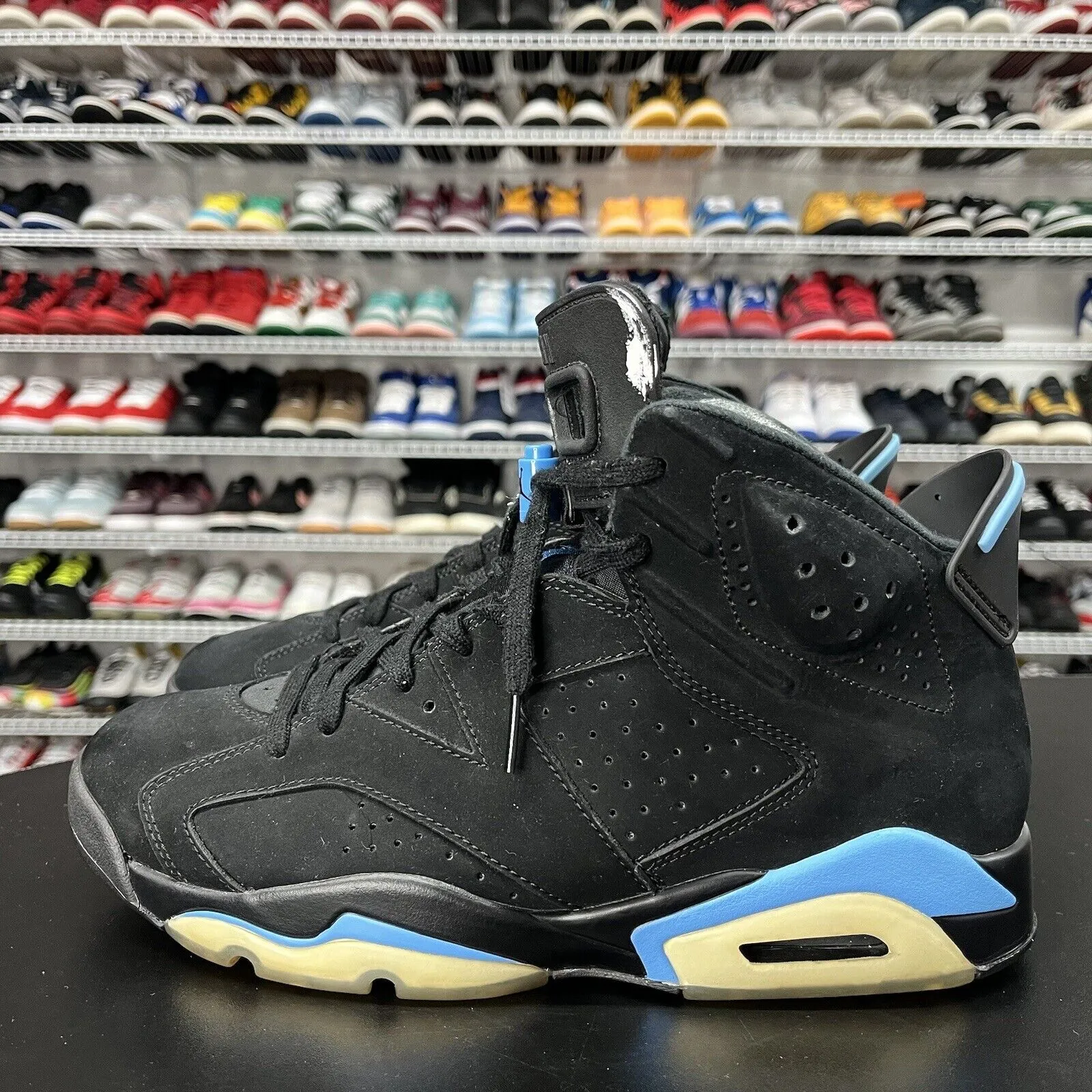 Retro Sneakers Nike Air Jordan 6 Retro UNC Black Blue 384664-006 Men's Size 10