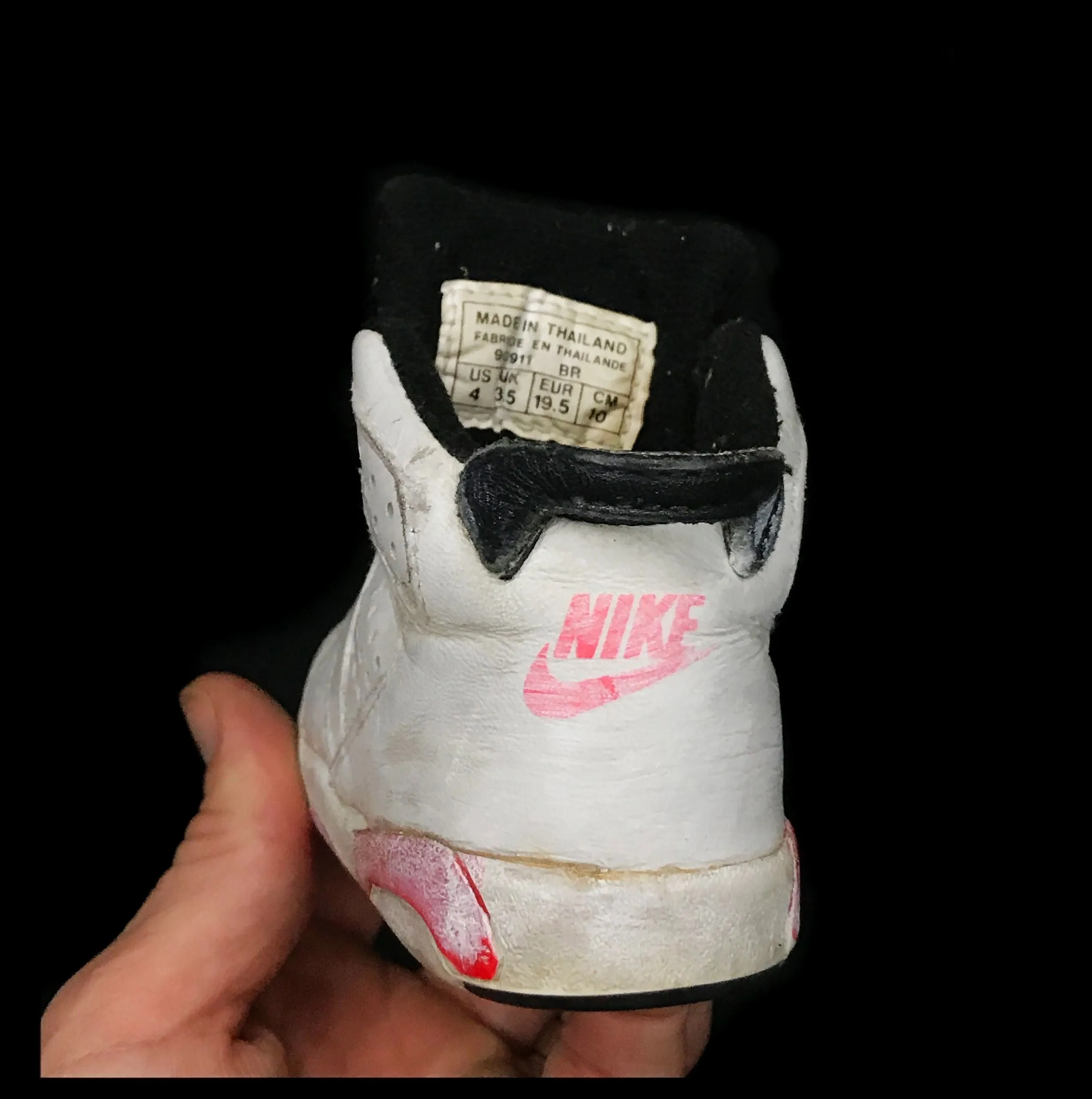 Nike Air Jordan 6 VI 1991 Original Infrared Baby Toddler Shoes Sperry Sneakers On Sale