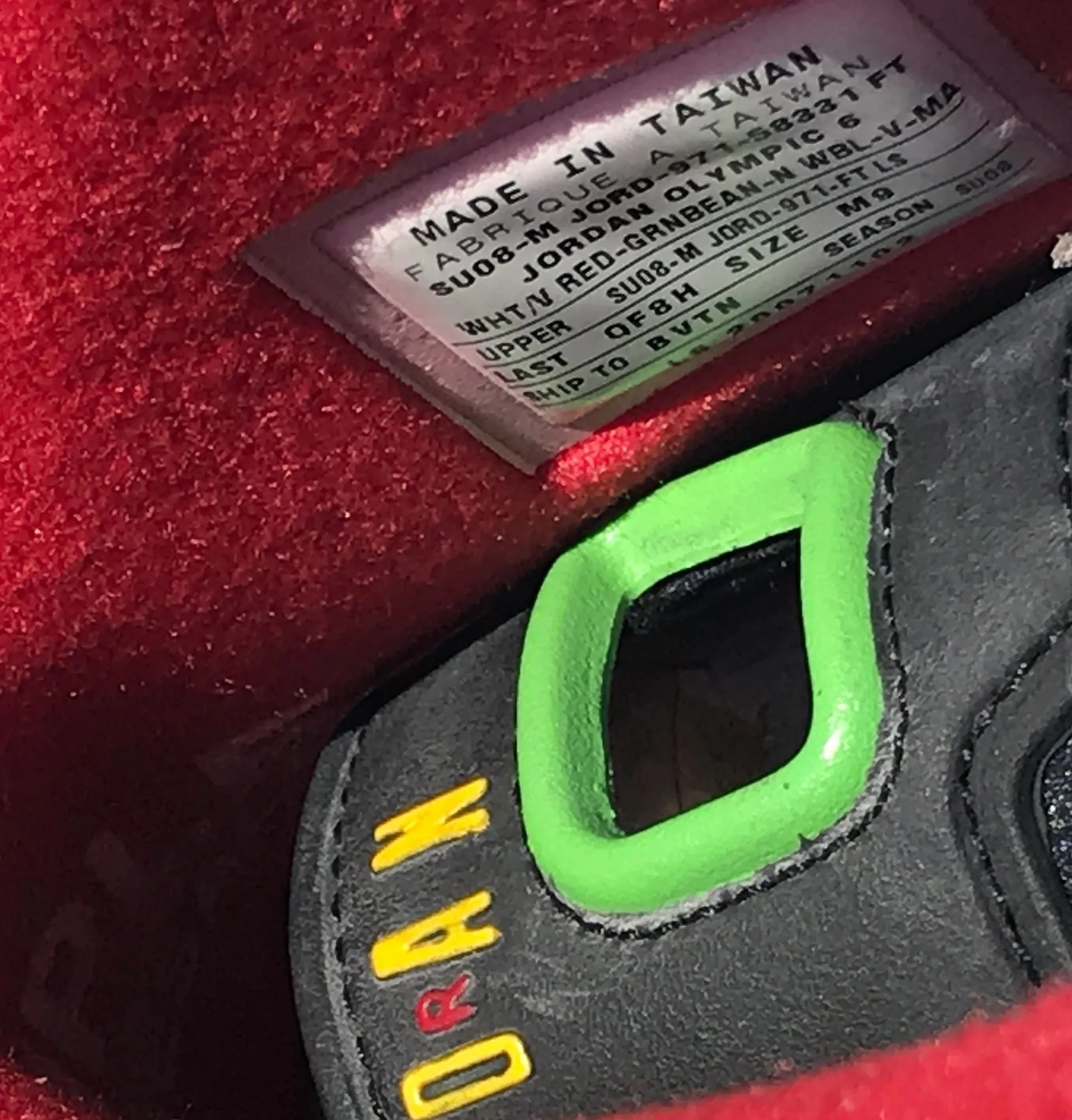 Novesta Sneakers Nike Air Jordan 6 VI Retro Olympic Beijing Samples New Size 9