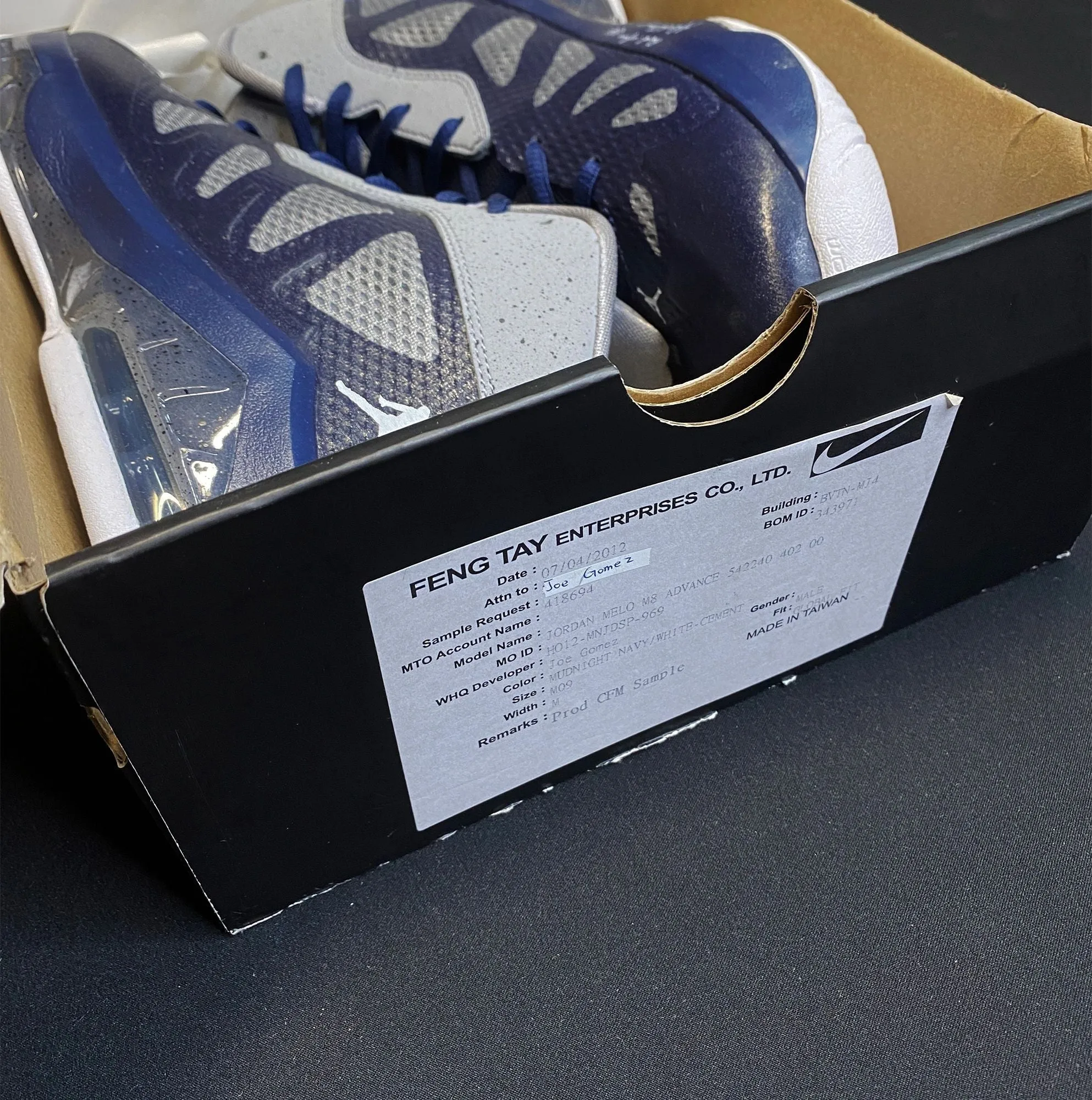 Nike Air Jordan Melo M8 Advance Sample New Size 9 Sneakers On Sale Near Me