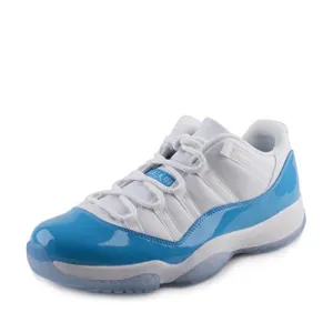 Nike Mens Air Jordan 11 Retro Low White/University Blue Leather Size 11.5 Vs Yonex Badminton Shoes