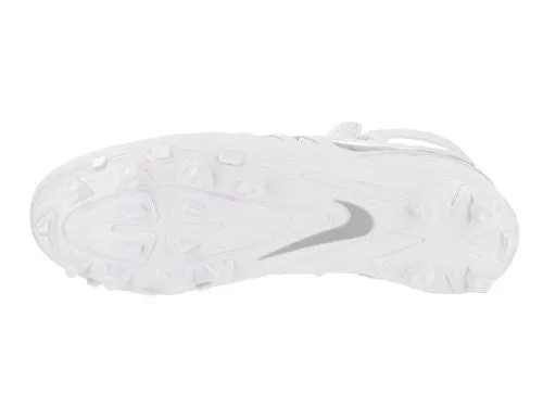 Nike Men's Huarache V Lax White/Metalic Silver Cleated Shoe 10.5 Men US Badminton Shoes Characteristics