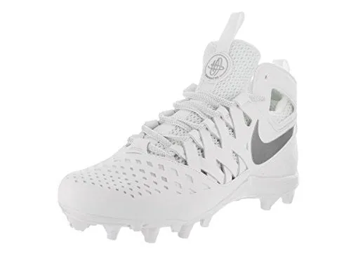 Nike Men's Huarache V Lax White/Metalic Silver Cleated Shoe 10.5 Men US Badminton Shoes Malaysia Online