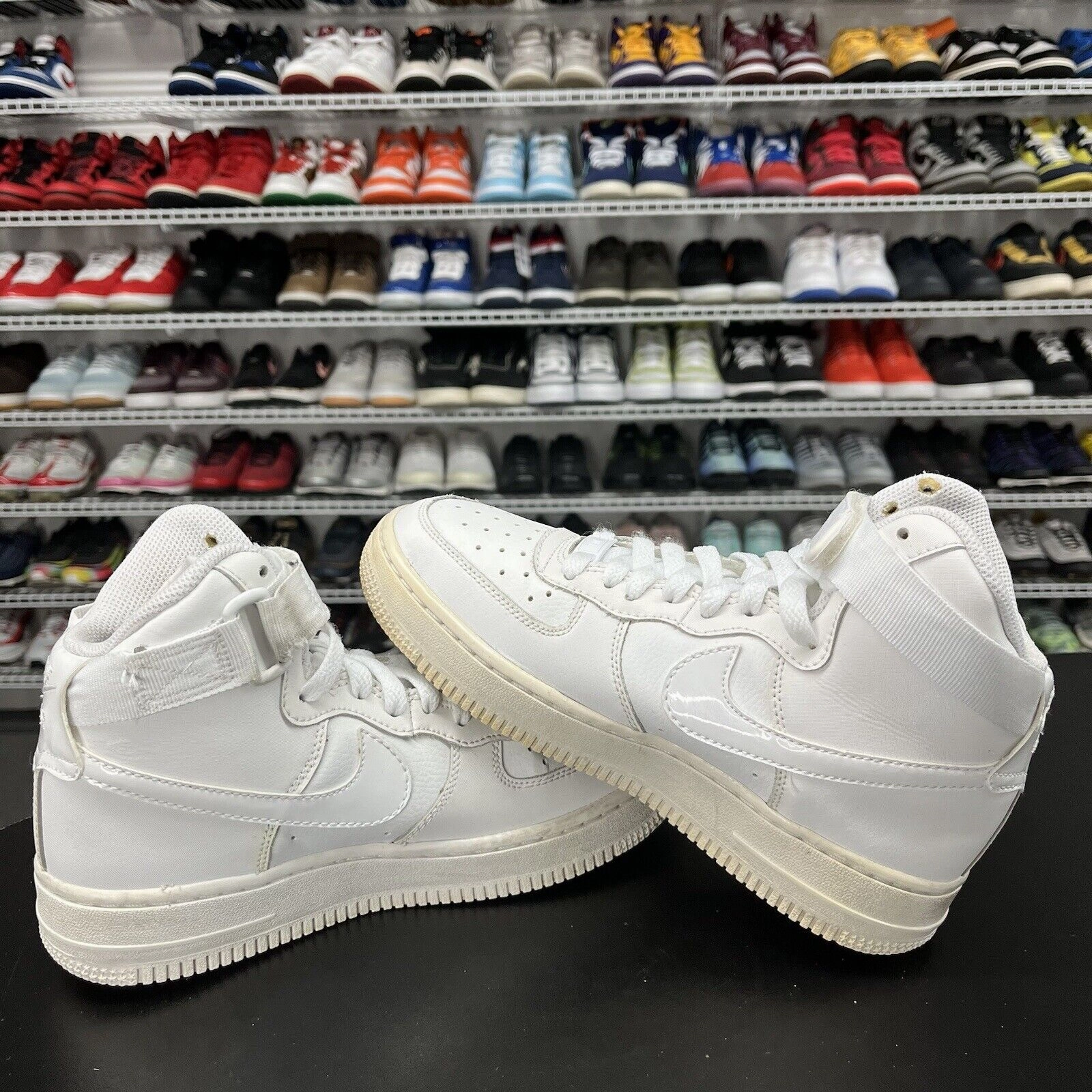 Sabrina Nike Shoe Nike Air Force 1 07 High Triple White GS Shoes 653998-100 Youth Size 4.5Y