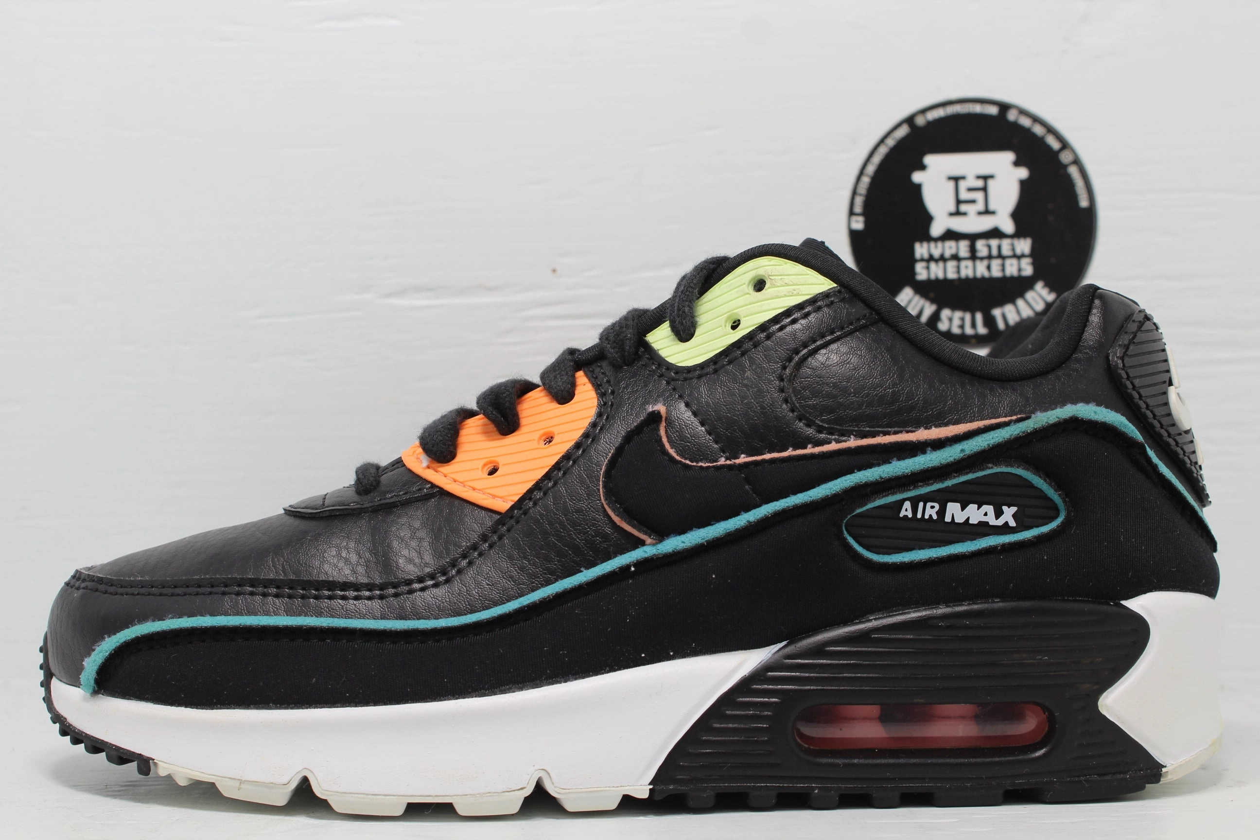 Nike Air Max 90 SE Black Multicolor (GS) Nike Shoes For Standing All Day