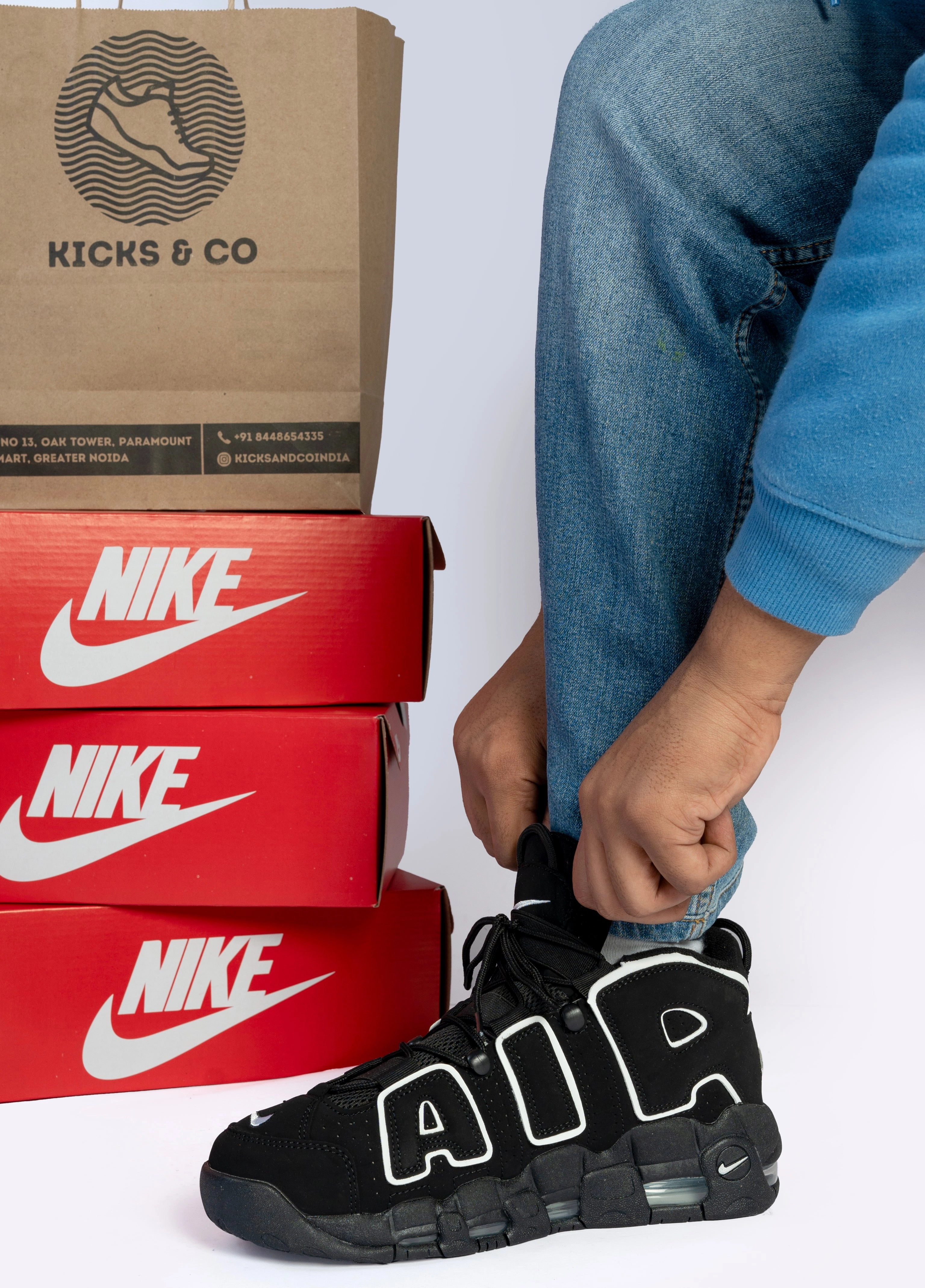 Nike Air More Uptempo Black White Shoes Nike Max