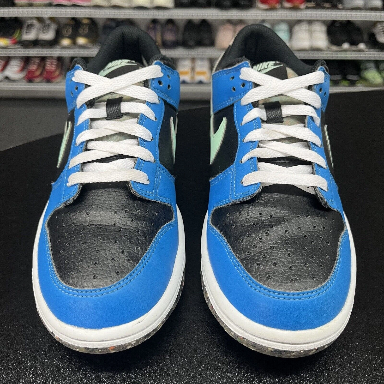 Nike Dunk Low Crater Blue Black GS DR0165-001 Youth Size 7Y No Insoles Nike Shoes With Big Swoosh