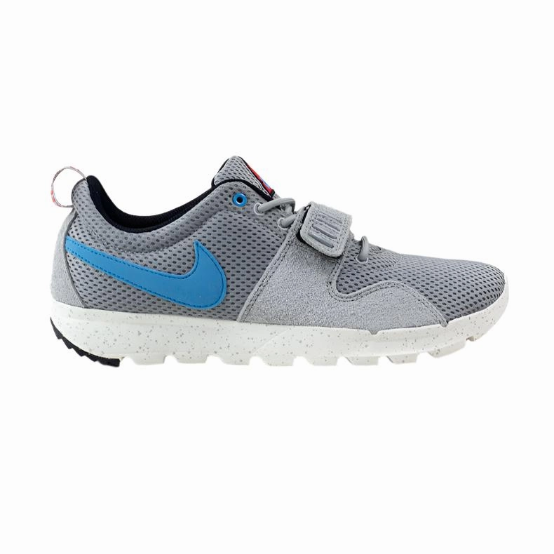 Nike Shoes Online For Sale Nike SB Trainerendor Shoes- Base Grey / Vivid Blue / Sail Black