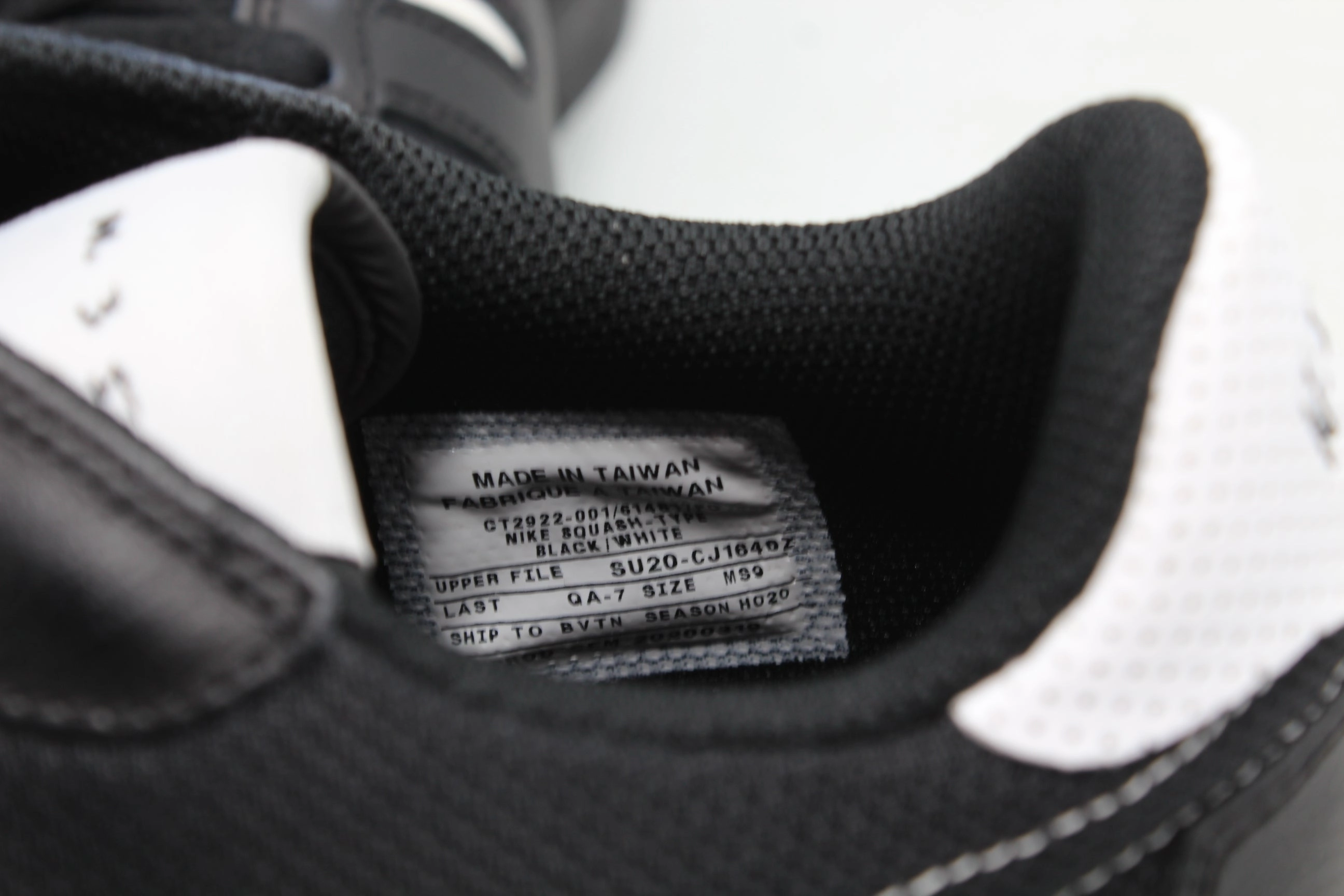 Nike Squash Type Black White N.354 Sample Nike Sabrina 1 Basketball Shoes