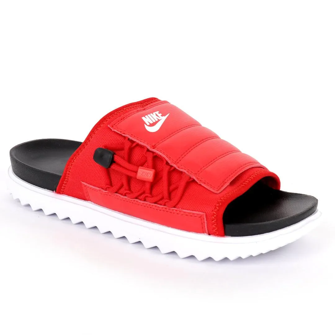 NK Asuna Red Slide With White Rubber Sole Sunday Slippers