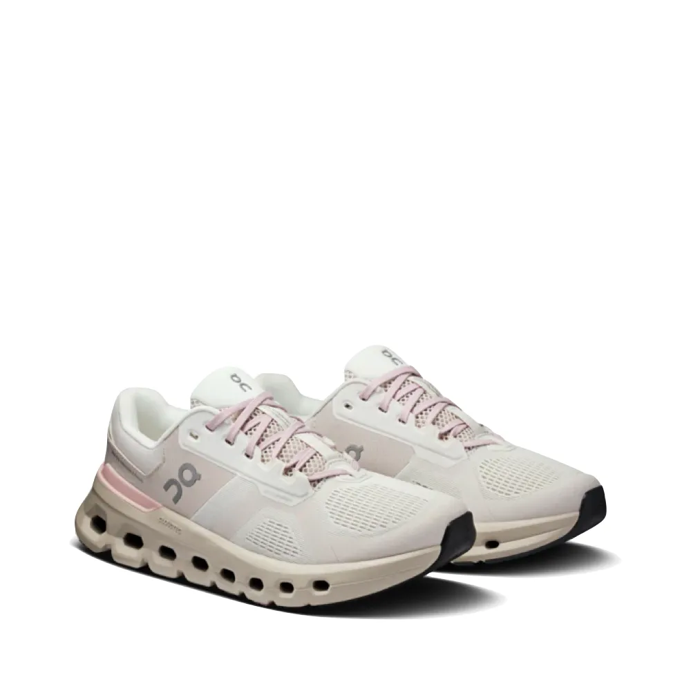 On Women's Cloudrunner 2 Sneaker in Silver/Mauve Training Shoe Vs Running Shoe