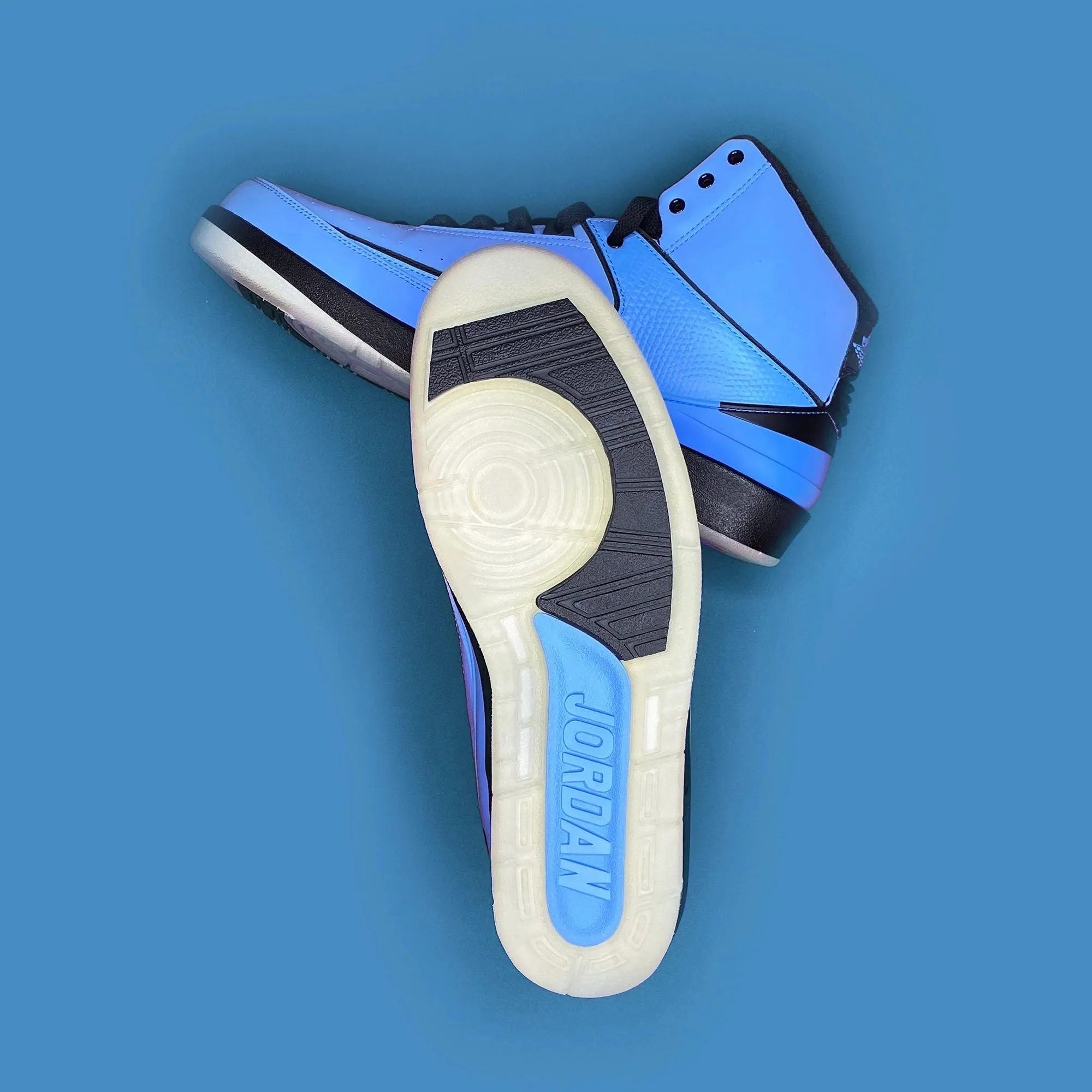 Nike Air Jordan 2 QF Custom "Wings" Label UNC New Sneakers Out