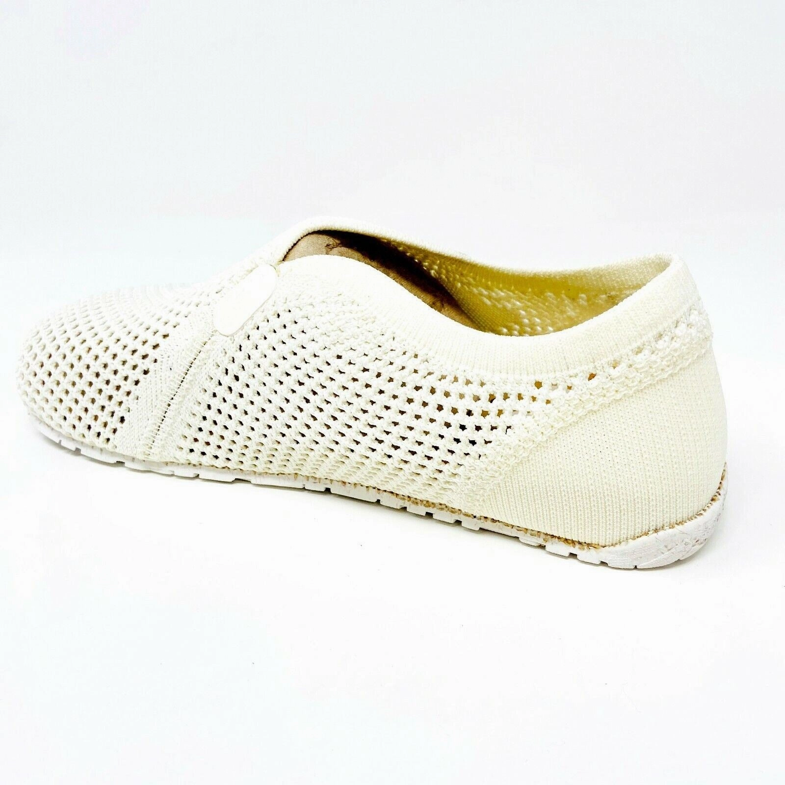 Captoe Oxford OTZ Shoes Espadrille Knit Textile White Womens Slip On Casual Shoes 74241 100