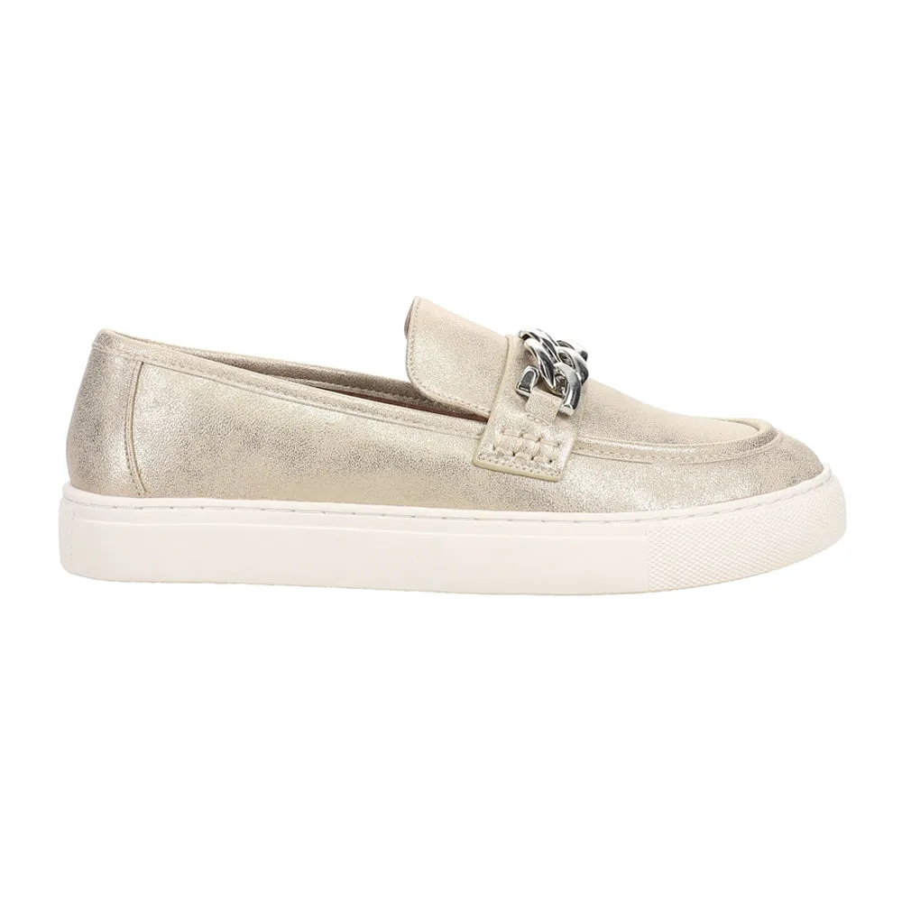 Sam Edelman Penny Loafers Chain Reaction Metallic Slip On Sneakers