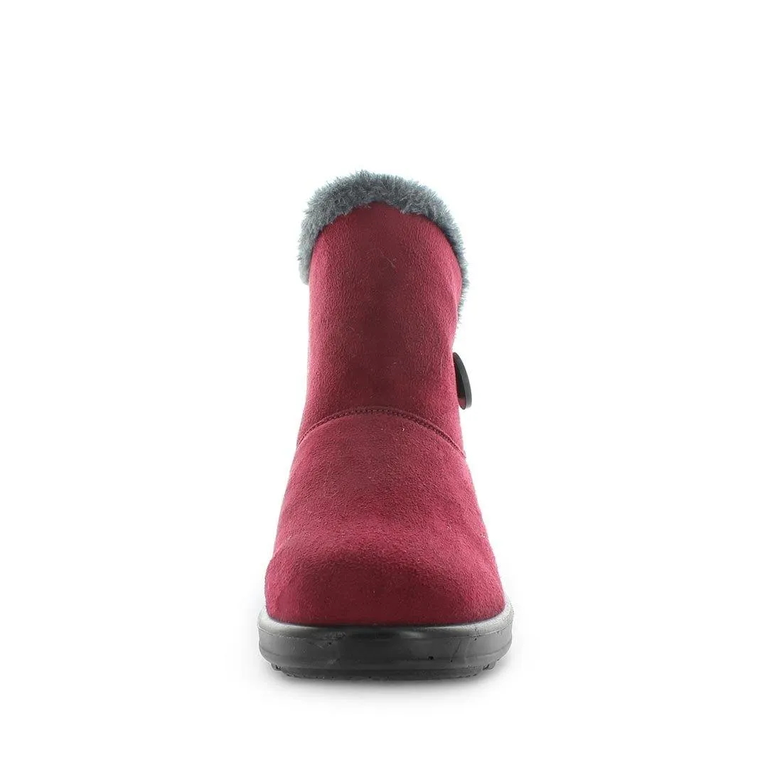Panda Eugenia Women's Bootie Slippers - Burgundy Bear Feet Slippers