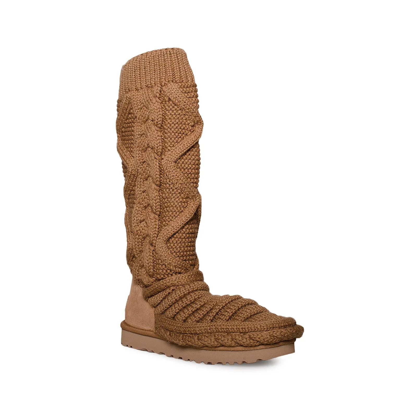UGG Classic Tall Chunky Knit Chestnut Boots - Women's Cowboy Boots Nashville Tn