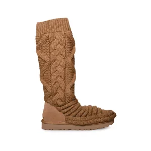 UGG Classic Tall Chunky Knit Chestnut Boots - Women's All Saints Chelsea Boots