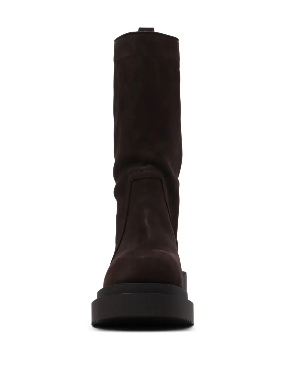 RICK OWENS - Women Calf Pull On Bogun Boots Real Snakeskin Boots