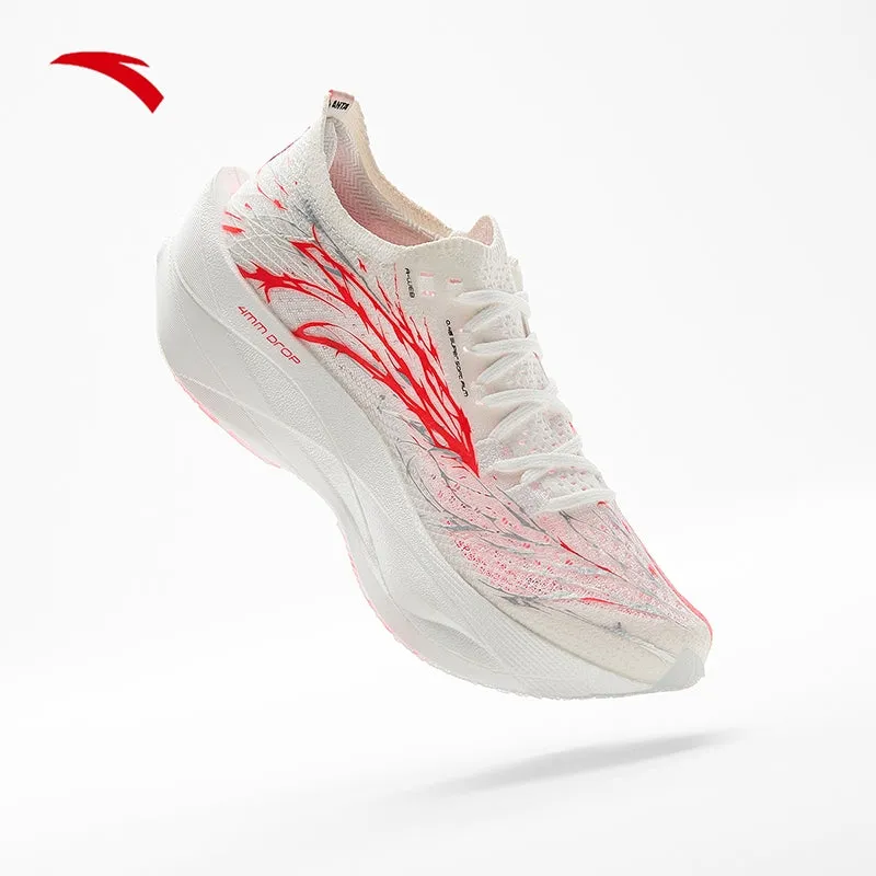 Running Inserts For Shoes ANTA Women Running Shoes C202 6 PRO 1225B5576-1 -Papyrus White/Red/Silver (Kasut Larian Perempuan)
