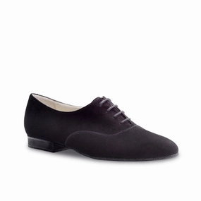 Werner Kern: Franca | Black Suede | .5" Ultralite | MED | Suede Sole Button Down Oxfords