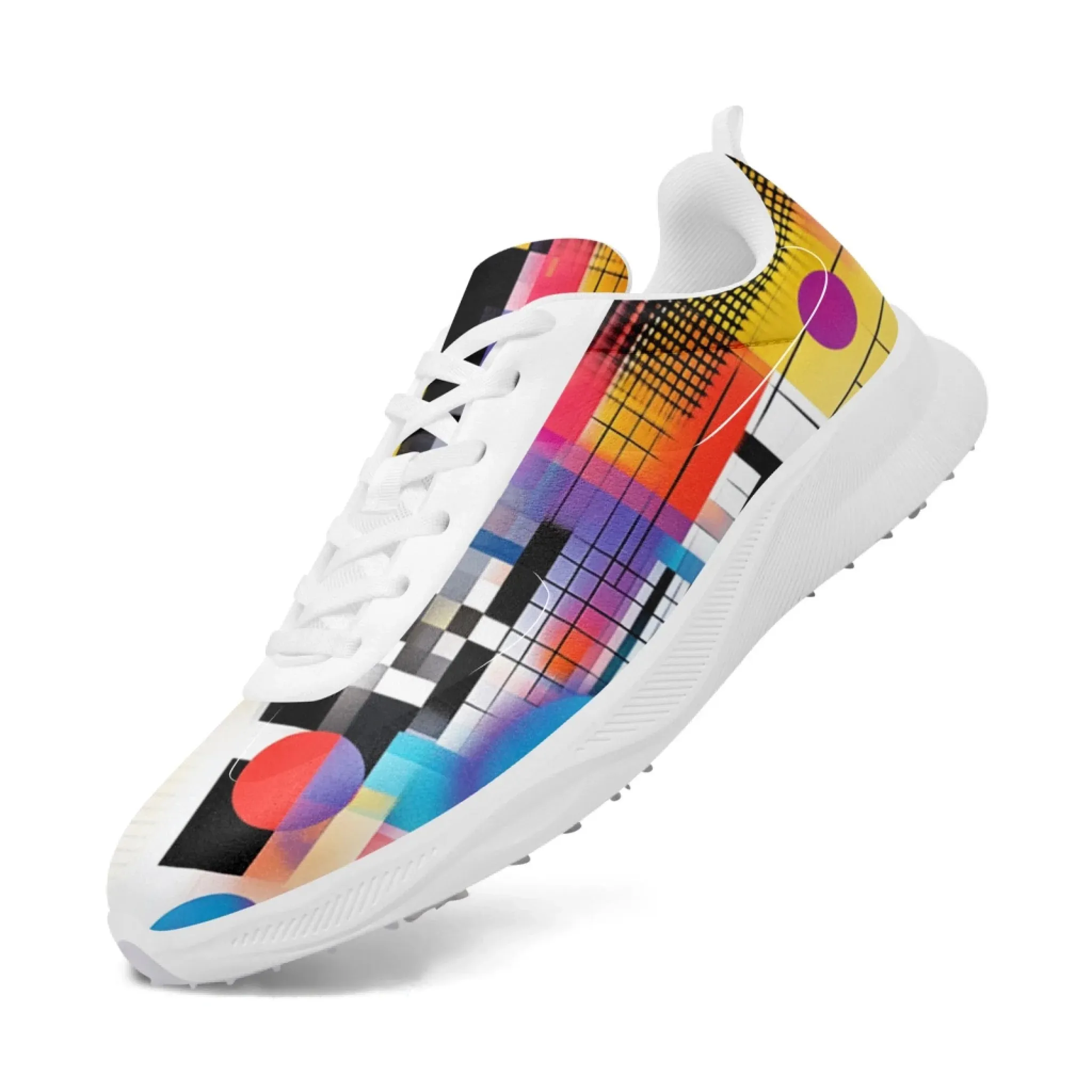 Golf Shoes Waterproof Personalized Punk Fashion Golf Shoes, Custom Rock Graffiti Golf Shoes, Comfortable and Unique Punk Rock Footwear