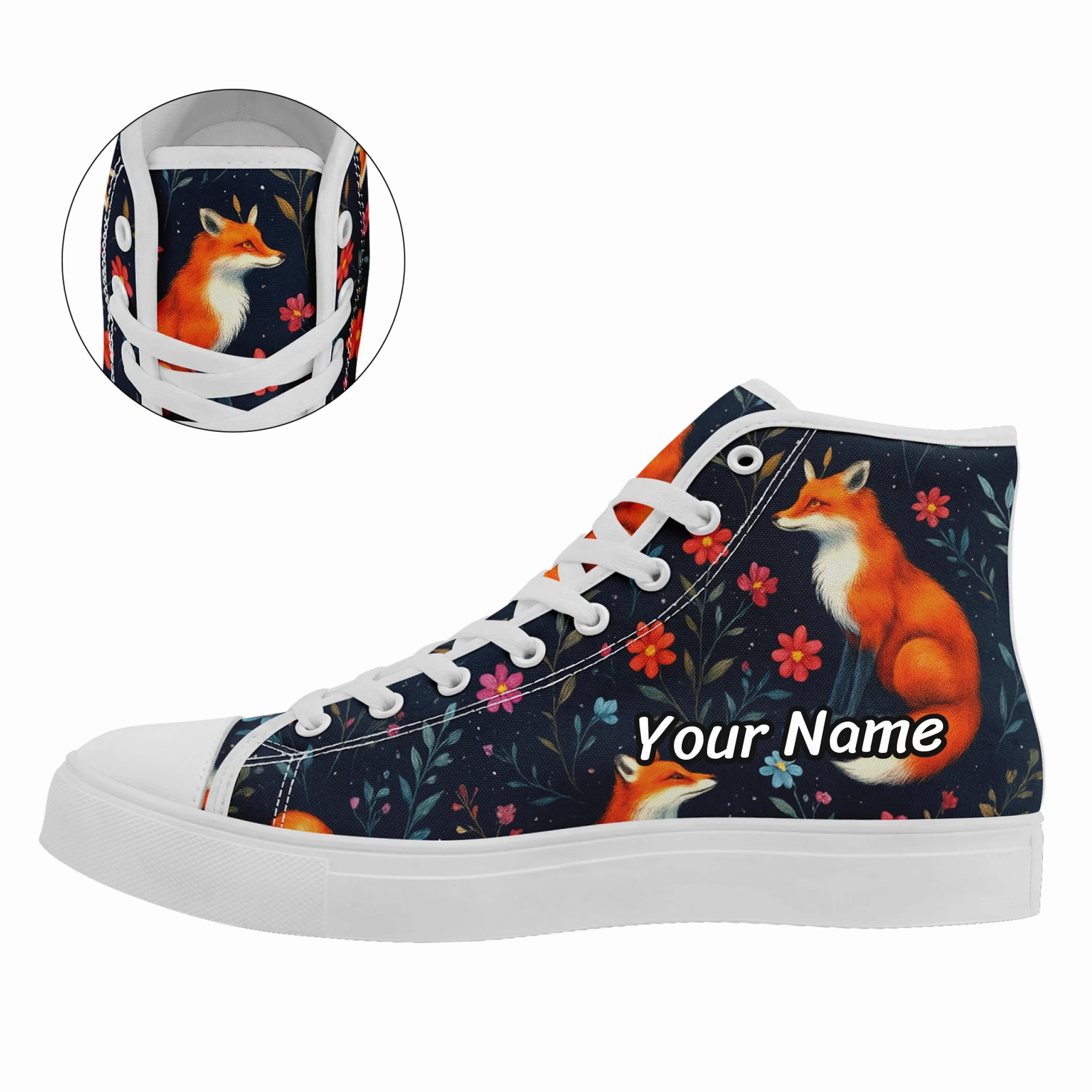 Personalized Dark Aninal Forest Design Shoes, Custom Gothic Style High Top Shoes, Streetwear FN024-25023136 High Heels With