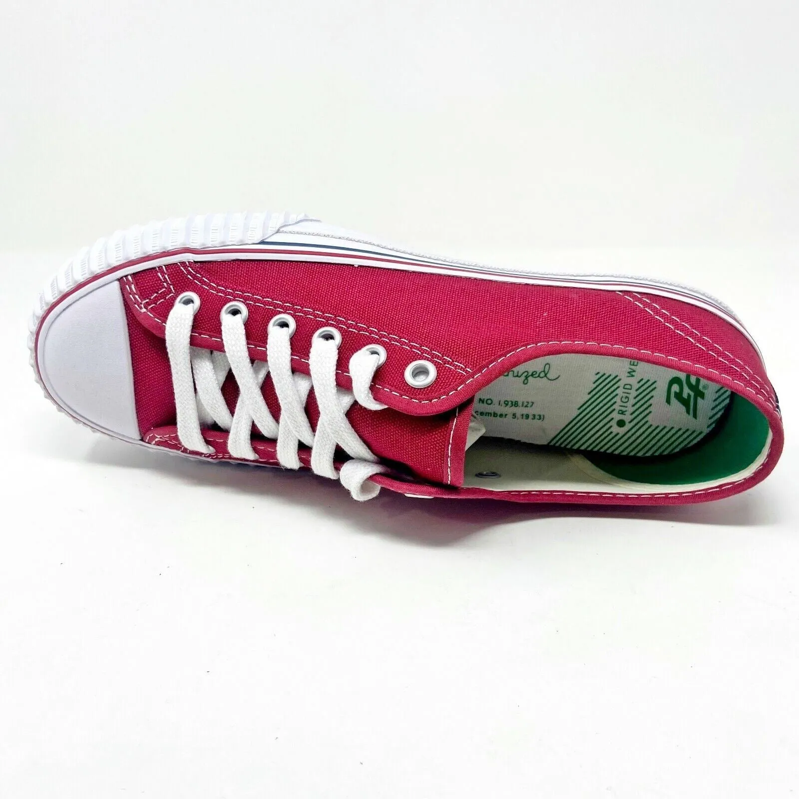 PF Flyers Center Lo Red White Mens Retro Casual Shoes Sneakers MC1002RD Wear Basketball Shoes Casually