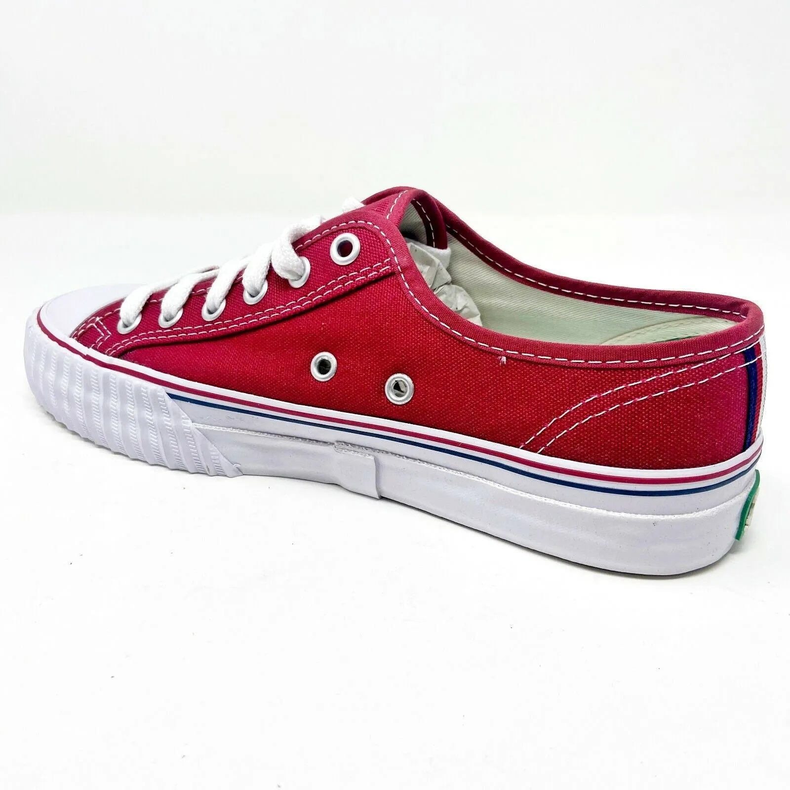 PF Flyers Center Lo Red White Mens Retro Casual Shoes Sneakers MC1002RD Best Casual Leather Shoes