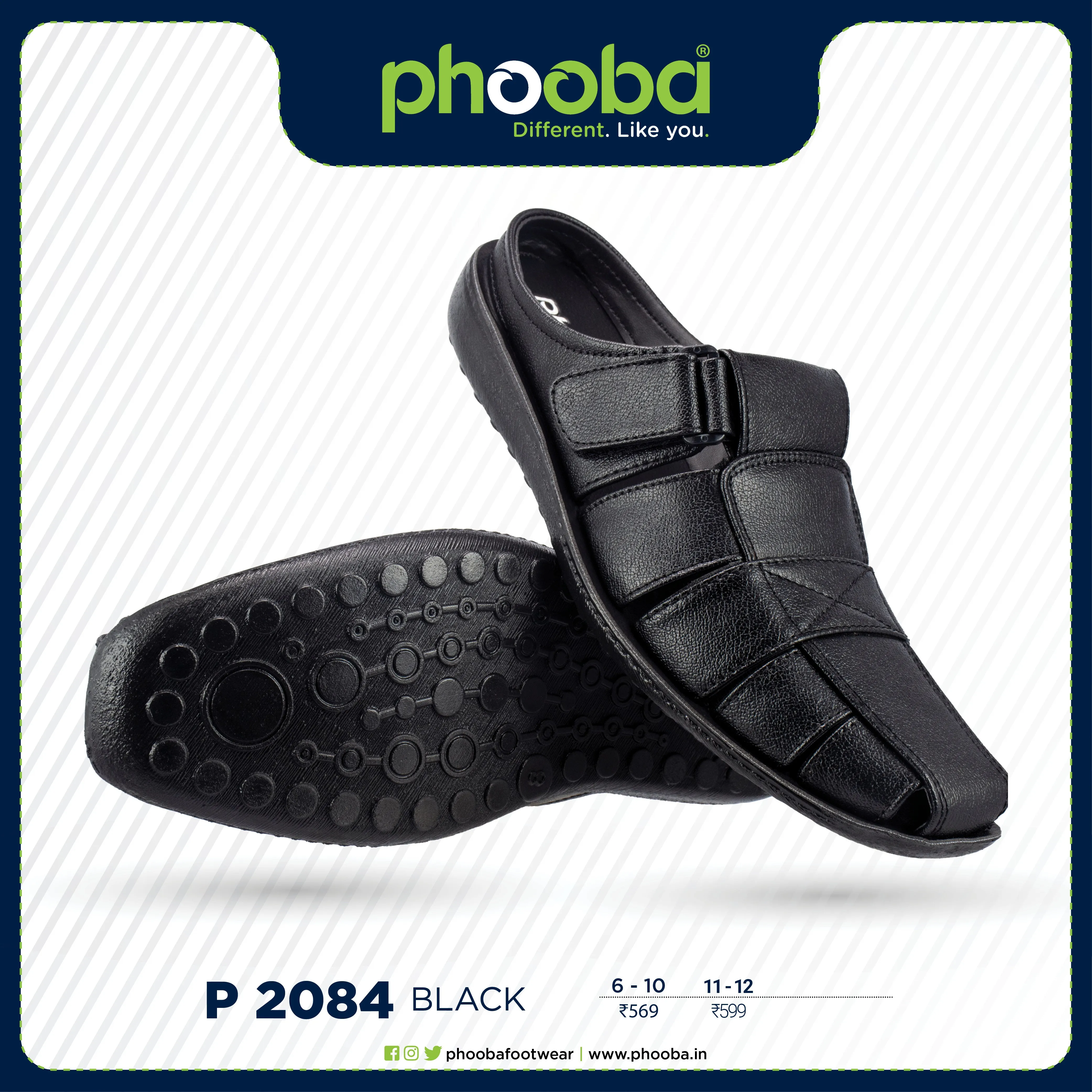 Phooba PU Shoes for Men - Style 2084 Double Wide Casual Shoes