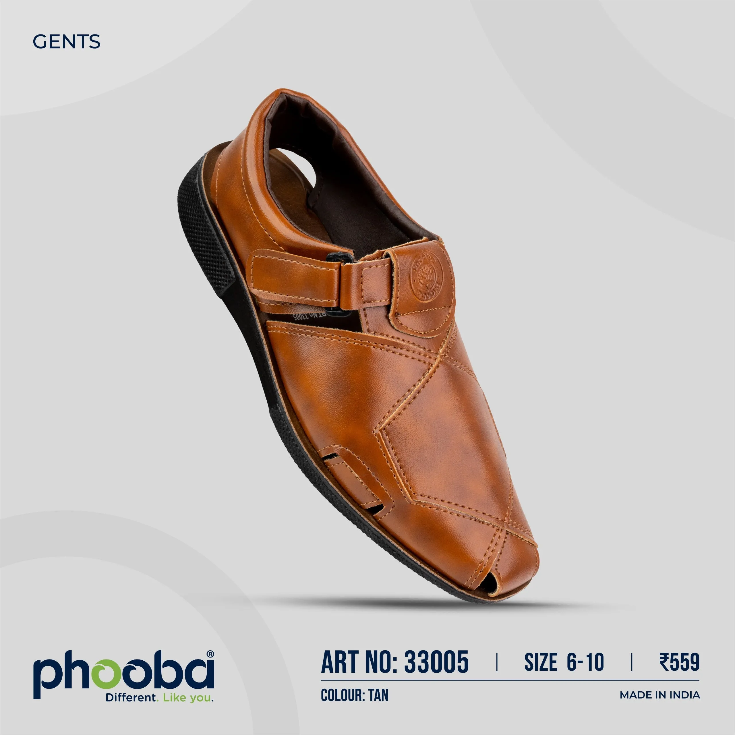 Phooba PU Shoes for Men - Style 33005 Dress Casual Shoe